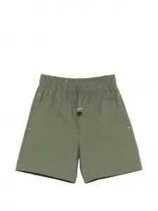 Шорты с логотипом и кулиской Msgm Kids, зеленый