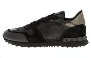 Valentino Низкие спортивные повседневные кроссовки Rockrunner, черные, мужские