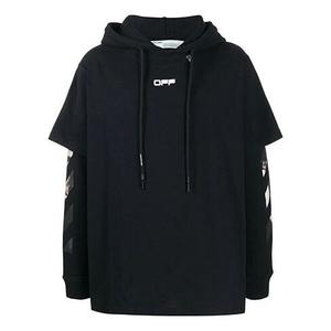 Толстовка ss20 back caravaggio arrows print double-layer Off-White, черный