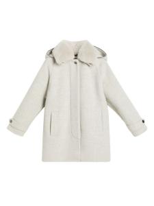 Brunello Cucinelli Kids парка с капюшоном, серый