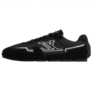 Кроссовки Rally Low Top Thin Sole, повседневные мужские, черные LOUIS VUITTON, Original Shoe Box Included