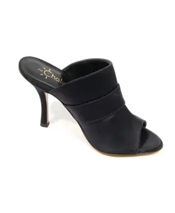 Атласные сандалии, изготовленные в Италии. Mychalom, черный