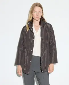 Женская короткая однотонная парка Woman El Corte Inglés, коричневый