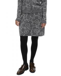 Юбка из смесовой шерсти Marimekko Vapaus Piirto Unikko, серый