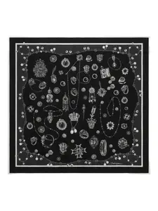 Шелковый платок с принтом DOLCE & GABBANA, черный