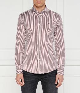 Рубашка BOSS BLACK Roan Slim Fit stretch, бордо