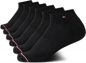 Женские носки Tommy Hilfiger Flag Sport Cushion Short Crew Socks, 6 пар, Black Flag