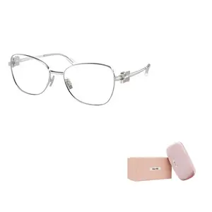 MIU MIU Женская оправа для очков неправильной формы серебристого цвета, Silver