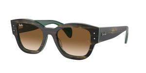 Солнцезащитные очки унисекс RB7681S RAY-BAN, striped green on green