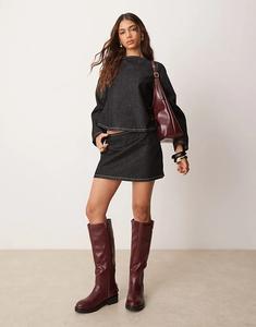 Чистая джинсовая микро-юбка черного цвета ASOS DESIGN