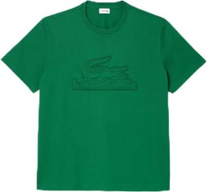 Мужская футболка Lacoste с круглым вырезом, коротким рукавом, стандартным кроем и фирменной символикой, Rocket Green