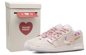 Женские баскетбольные кроссовки Air 1 Vintage низкие бежево-розовые Jordan