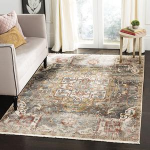 Ковер SAFAVIEH, 92 x 153 см, Persian Collection, Charcoal & Olive, состаренный дизайн, не линяет и прост в уходе, идеален для помещений с высокой проходимостью: прихожая, гостиная, спальня (VTP475H)