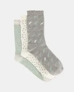 Набор из трех пар женских носков с принтом Easy Wear, синий