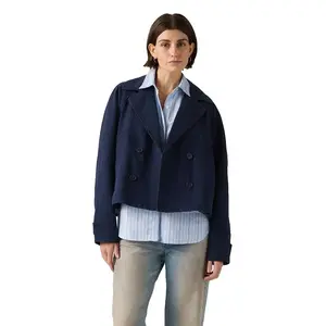 Укороченный тренч Levi's Bree Swing, синий