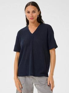 Футболка KAedith с коротким рукавом из хлопковой смеси KAFFE, Mid Blue