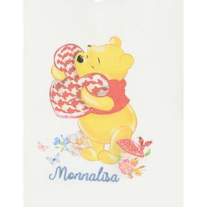 Белая футболка с длинным рукавом Винни Пух Monnalisa, белый