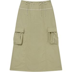 COVERNAT SS25 Повседневная длинная юбка Women's Light Khaki