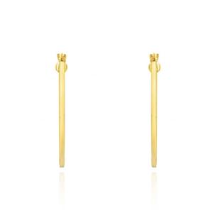 Золотые овальные серьги-кольца The Lovery, 14K Yellow Gold