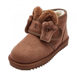 Противоскользящие теплые детские зимние ботинки ACCOMPANY GROWTH для детей от 3 до 7 лет BALABALA, Coffee 50802