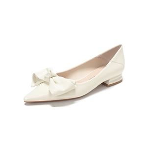 Bamiti Как по ровной земле повседневные однотонные туфли на 2 см женские экрю, цвет Ecru