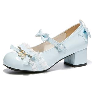 Туфли Мэри Джейн на массивном каблуке Women's VICTORIA&VERA, синий