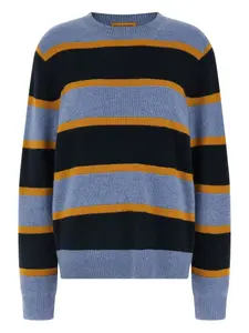 Полосатый свитер с круглым вырезом Guest In Residence, синий