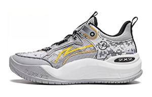 Баскетбольные кроссовки для детей Domain V1 GS Low-top серые/белые Lining Young, серый/белый