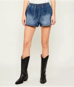 Джинсовые шорты-боксеры relaxed fit One Teaspoon, темно-синий