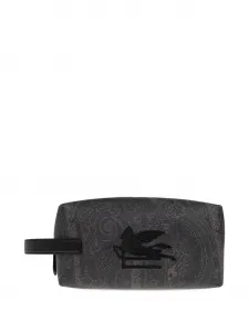 Средняя косметичка Arnica с пейсли и логотипом Pegasus Etro, серый