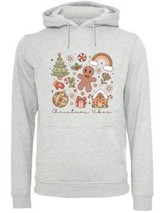 Пуловер F4NT4STIC Hoodie Christmas Vibes Cozy Cute Winter, пятнистый серый