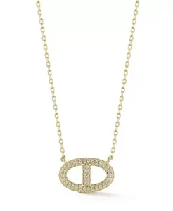 Ожерелье из стерлингового серебра 14 карат с подвесками «Маринер» Rachel Zoe, gold