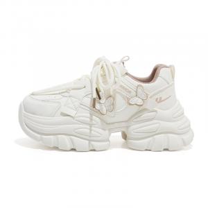 Износостойкие дышащие легкие массивные кеды Low Top WARRIOR, бежевый хаки (Leather Upper)