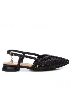 Женские плоские босоножки на ремешках XTI с плетением, черный