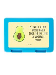 Mr. & Mrs. Panda В бенто-боксе изображена косточка авокадо с надписью пастельно-желтого цвета