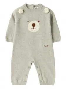 Детская одежда с аппликацией в виде медведя Il Gufo, серый