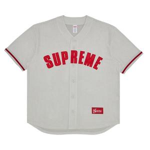Джерси Supreme Ultrasuede Mesh Baseball Jersey Grey, серый
