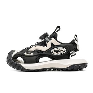 Детские сандалии с противоскользящей подошвой, устойчивые к истиранию, дышащие, легкие, с амортизацией ADOONGA, черный/белый