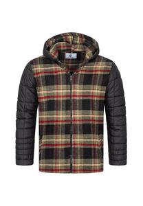 Зимняя куртка в клетку стандартной посадки Rock Creek, цвет Dunkelgrün