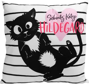 Подушка Ralf Schmitz - Декоративная подушка Hildegard, Подушка Schmitz' Cat Seat Cushion, белая/черная United Labels