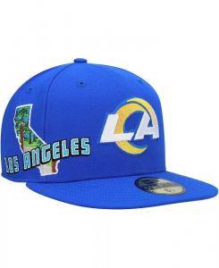 Мужская приталенная шляпа Royal Los Angeles Rams Stateview 59Fifty New Era