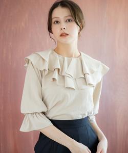 Блузка с воротником-рюшами Noela, цвет Beige