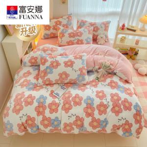 Fuanna Пододеяльник 150х200 см, двусторонний велюр, утепленный, антистатичный, цвет Wreath