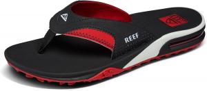 Мужские вьетнамки REEF Fanning с открывалкой для бутылок, черный/красный
