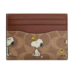 COACH Кожаный картхолдер унисекс мини, Brown