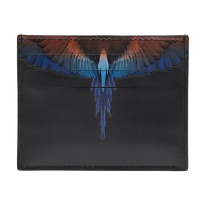 Marcelo Burlon Кожаный картхолдер для мужчин, Black