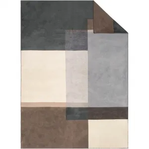 Плед Плед Портофино в вечном дизайне Ibena, коричневый/серый