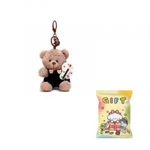 Мягкая игрушка-подвеска милый мультяшный медвежонок художник высота 12см Brangdy