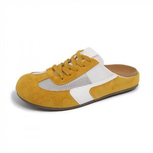 MADALLO Женские противоскользящие тапочки с закрытым носком желтые, цвет Yellow