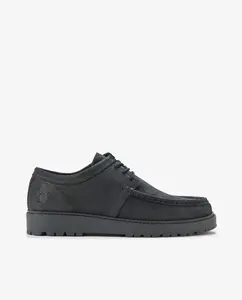 Мужские спортивные кроссовки Kenney Low Waxed из кожи Fred Perry, темно-серый